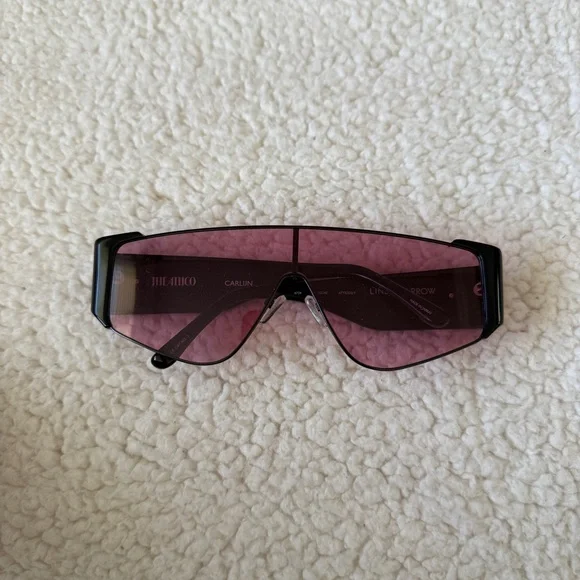 THE ATTICO CARLIJN SHIELD SUNGLASSES IN BLACK - Picture 3 of 6